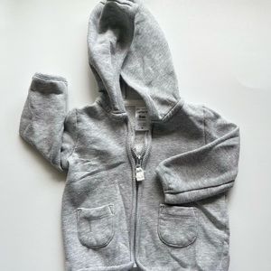 Carters grey zipper sweater